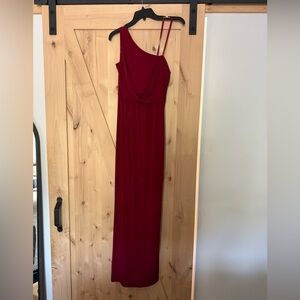 Adrianna Papell One-Shoulder Red Dress